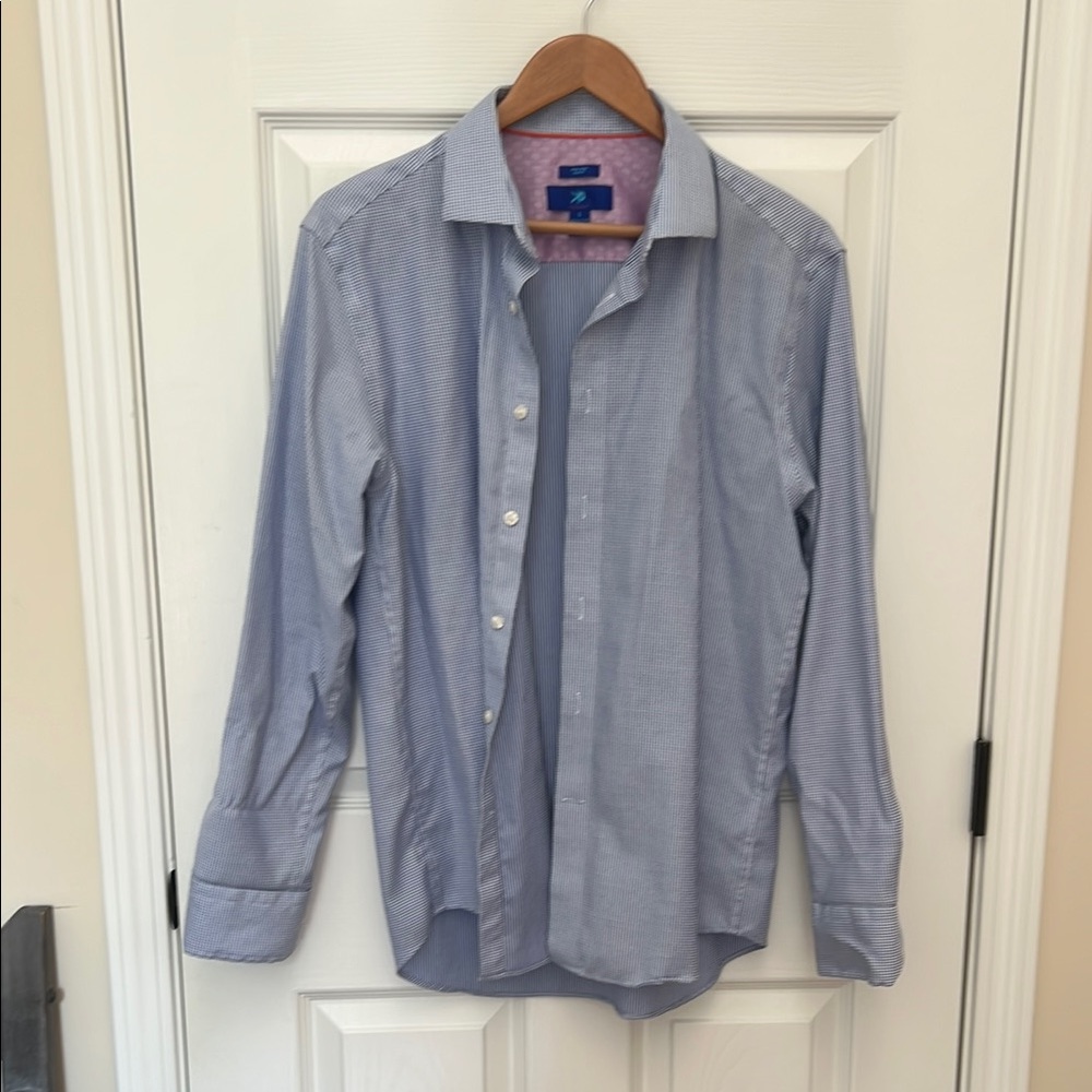 Egara Blue Casual Button Down Shirt men’s large